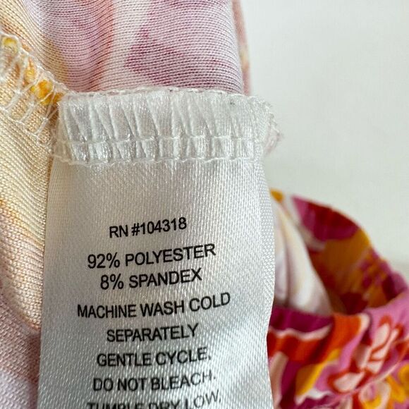 Derek Heart Pants Women Medium Abstract Floral Pattern Mid-Rise Flare 70s hippie - Picture 7 of 9